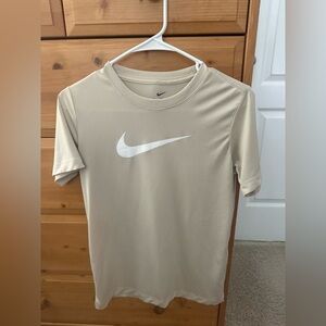 Nike Boys Beige Short Sleeve Tee